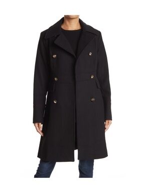 (Brand New with Label!) Nine West Military Double Breasted Wool Blend Coat